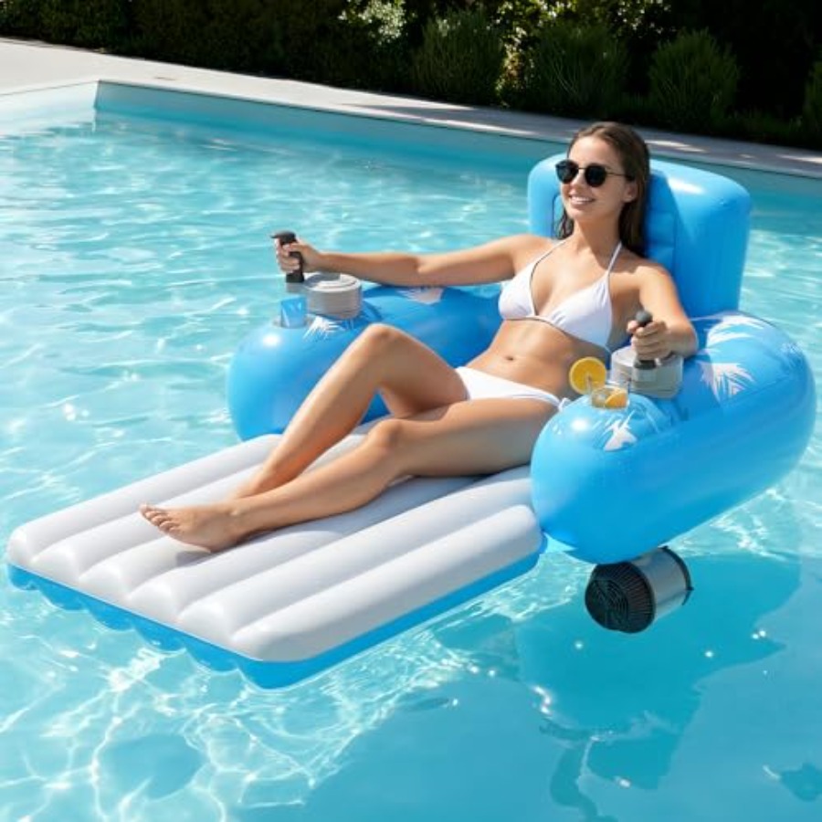 Inflatable Motorized Pool Floa - Pool Lounger Inflatable ulasan dan harga