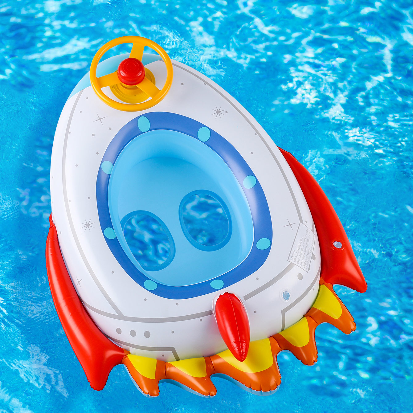 1PC Rocket-shaped Thickened In - Pool Float Ring Inflatable ulasan dan harga