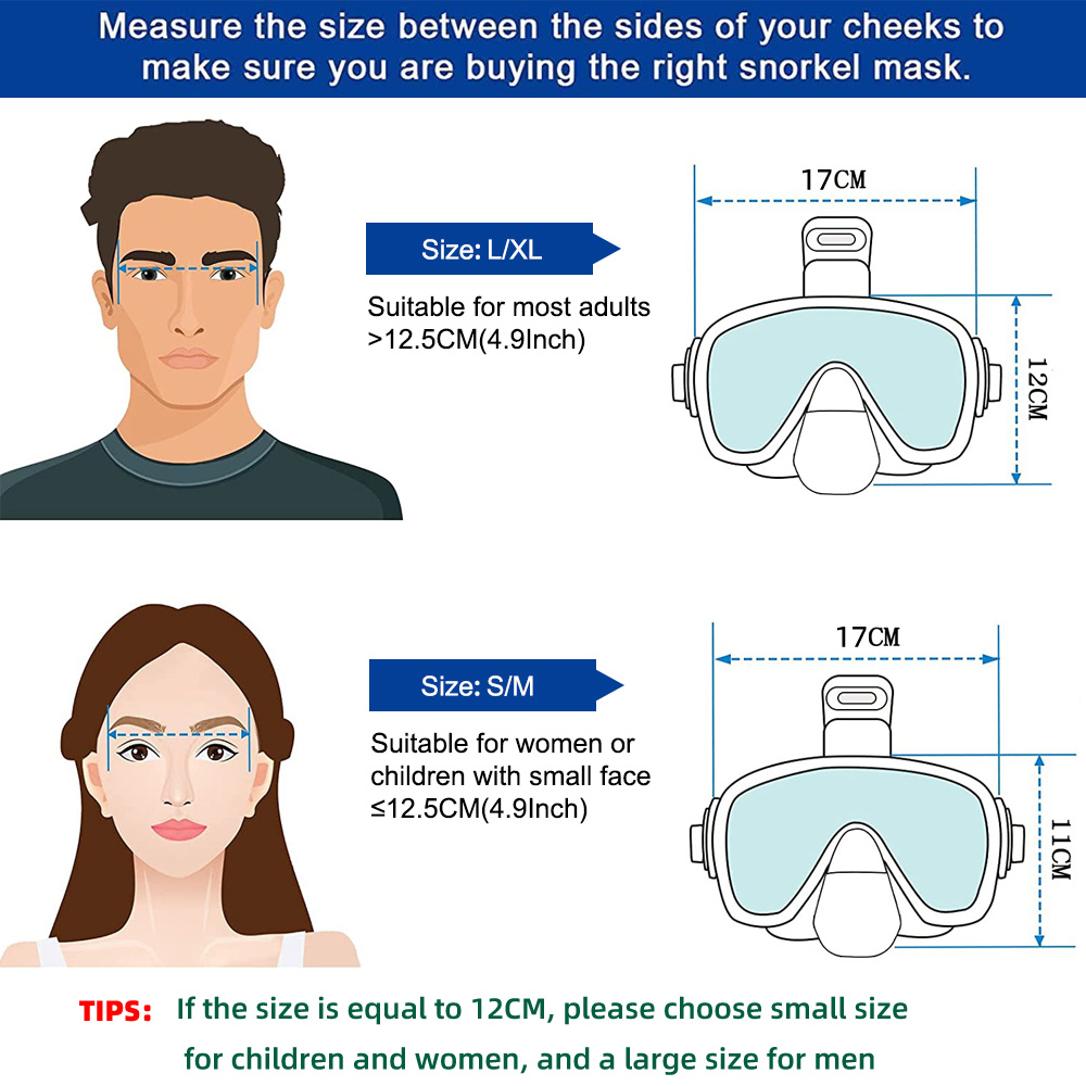 Diving Masks Foldable Anti-Fog - Snorkel Mask Full Face ulasan dan harga