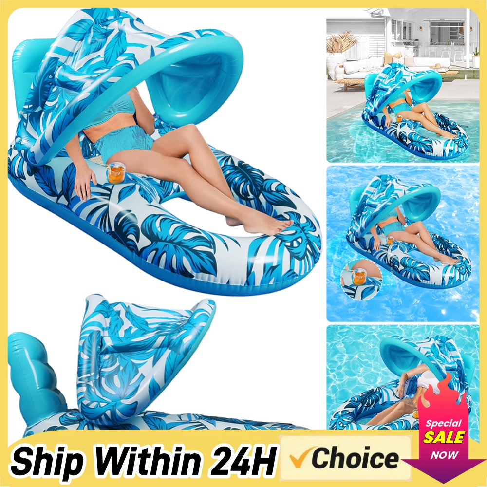 PVC Inflatable Pool Float Floa - Pool Lounger Inflatable ulasan dan harga