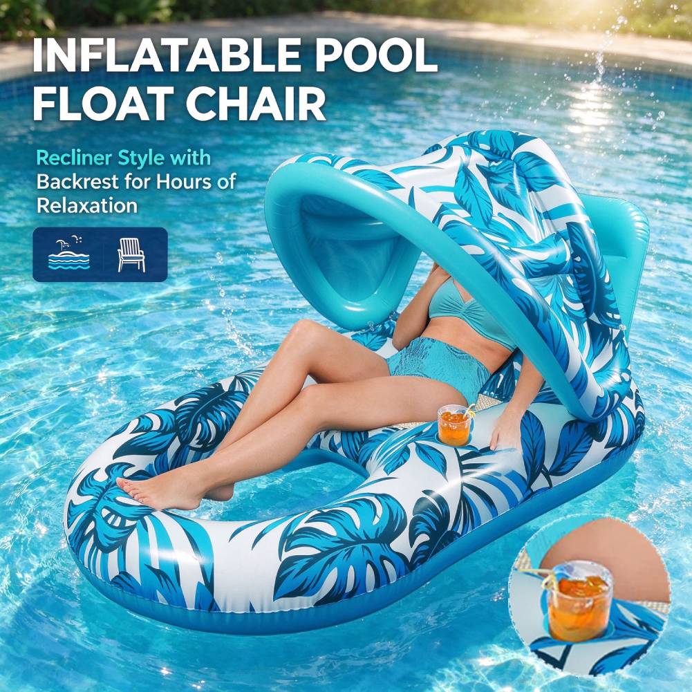 PVC Inflatable Pool Float Floa - Pool Lounger Inflatable ulasan dan harga
