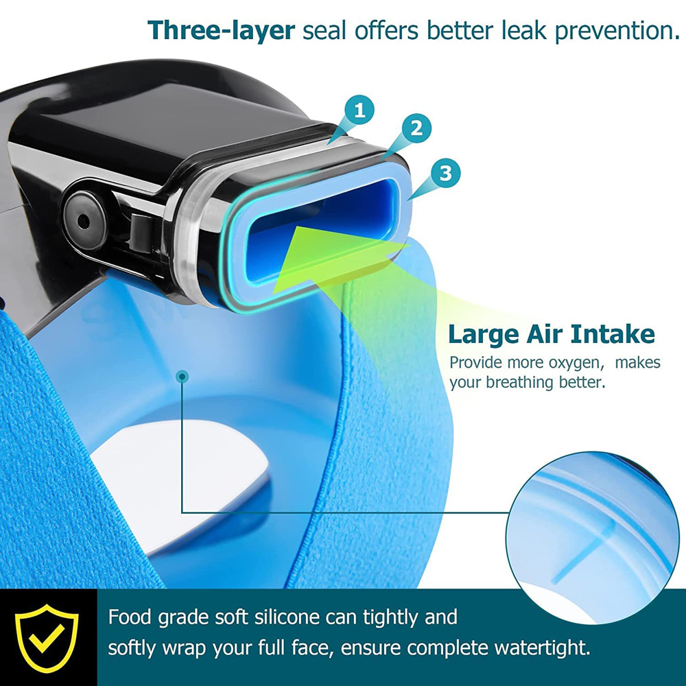 New Full Face Diving Mask with - Snorkel Mask Full Face ulasan dan harga