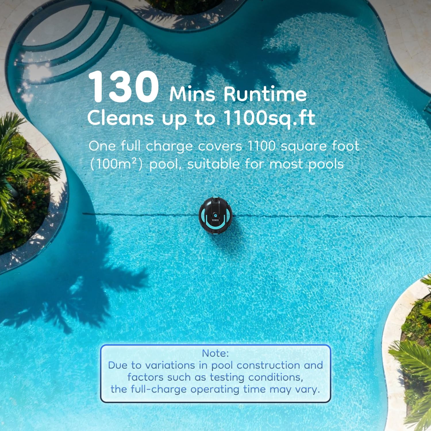 HIXZAP Robotic Pool Cleaner, C - Pool Vacuum Manual ulasan dan harga