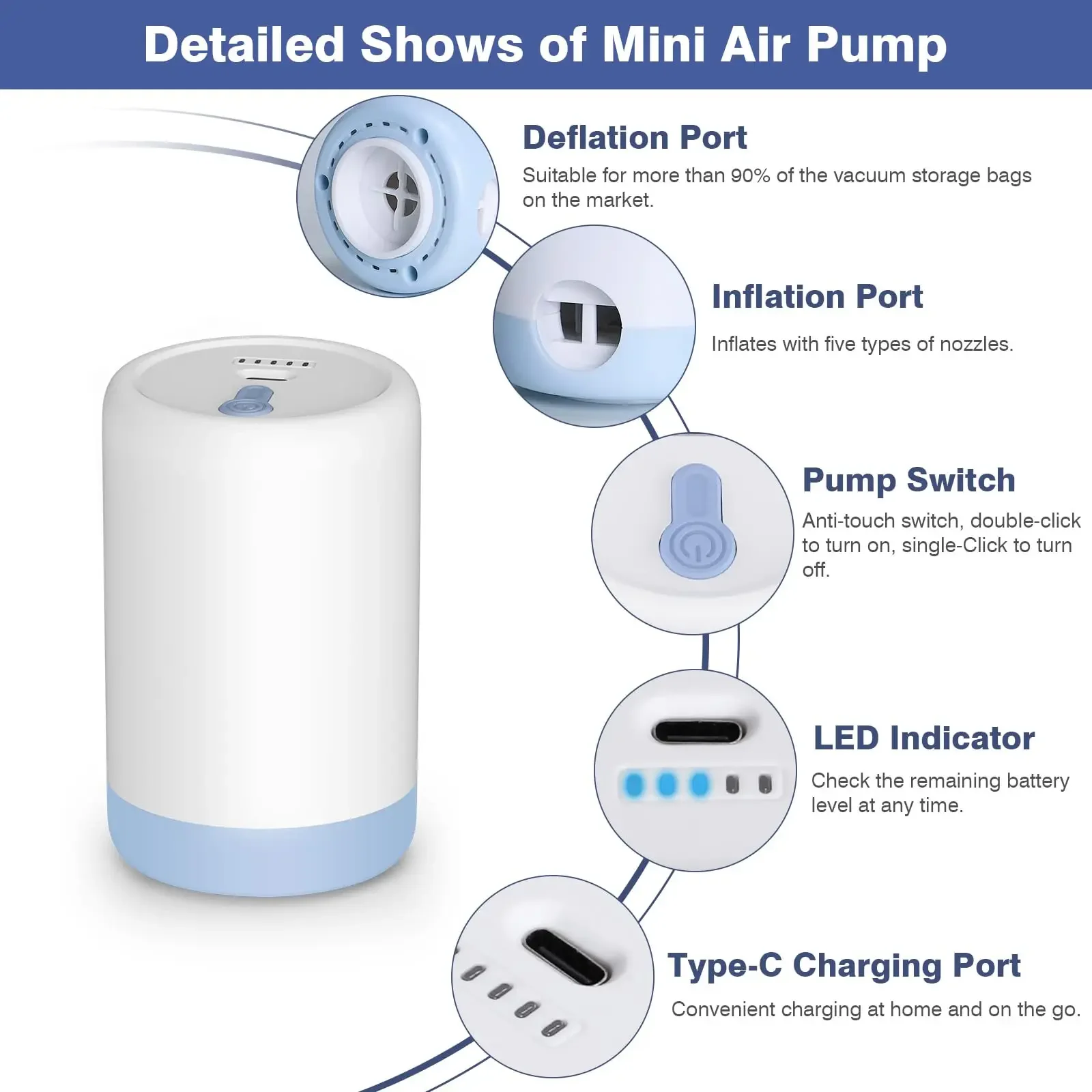 Rechargeable Electric Air Pump - Pool Lounger Inflatable ulasan dan harga