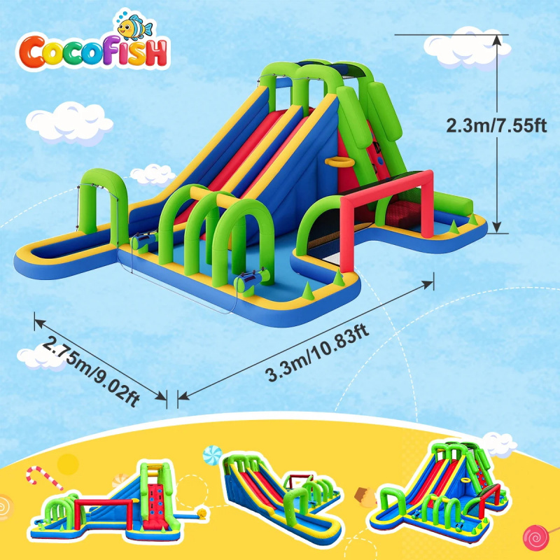 Cocofish Large Inflatable Wate - Water Slide Inflatable ulasan dan harga